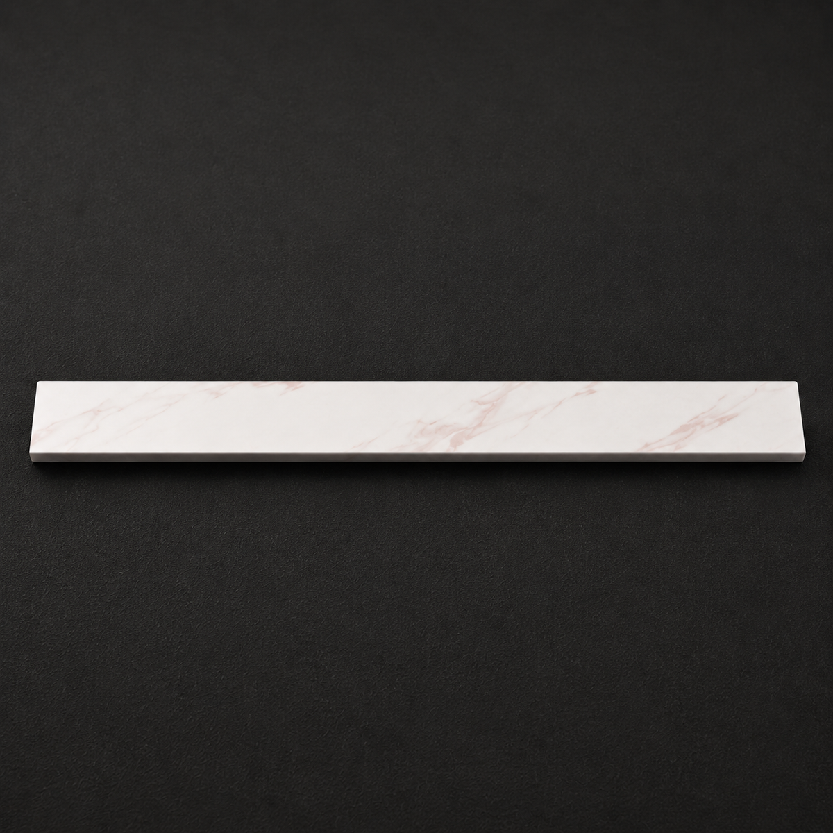 Acrylic Stone Compact Upstand - Egg White with Pink Details