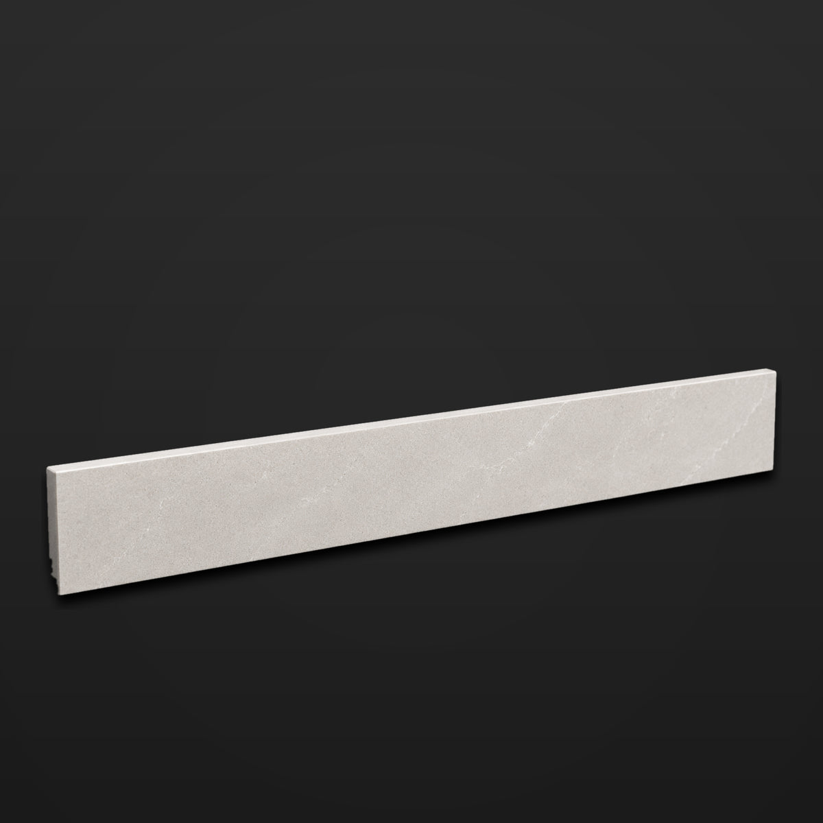 Acrylic Stone Compact Upstand - Light Grey with White Accents