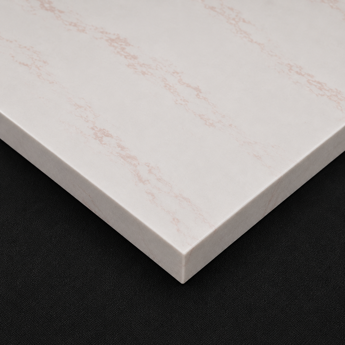 Acrylic Stone Compact Worktop - Egg White with Pink Details