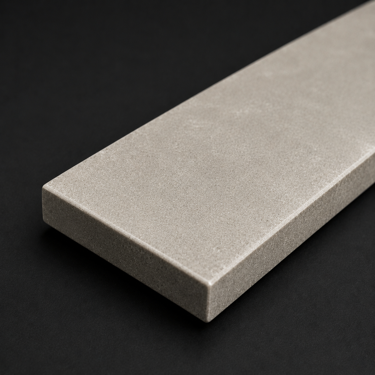 Acrylic Stone Compact Upstand - Light Grey with White Accents